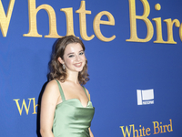 Ariella Glaser attends the Lionsgate's ''White Bird'' New York screening at DGA Theater in New York, USA, on September 26, 2024. (