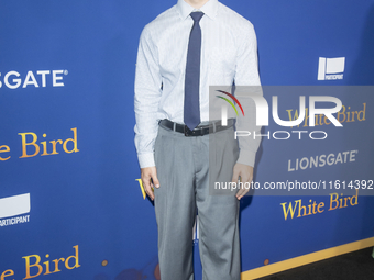 Bryce Gheisar attends the Lionsgate's ''White Bird'' New York screening at DGA Theater in New York, USA, on September 26, 2024. (