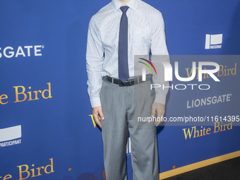 Bryce Gheisar attends the Lionsgate's ''White Bird'' New York screening at DGA Theater in New York, USA, on September 26, 2024. (