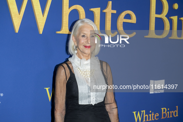 Helen Mirren attends the Lionsgate's ''White Bird'' New York screening at DGA Theater in New York, USA, on September 26, 2024. 