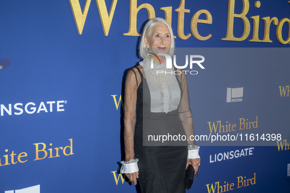 Helen Mirren attends the Lionsgate's ''White Bird'' New York screening at DGA Theater in New York, USA, on September 26, 2024. 