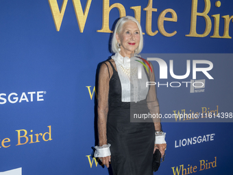 Helen Mirren attends the Lionsgate's ''White Bird'' New York screening at DGA Theater in New York, USA, on September 26, 2024. (