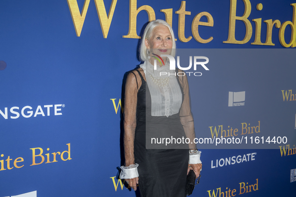 Helen Mirren attends the Lionsgate's ''White Bird'' New York screening at DGA Theater in New York, USA, on September 26, 2024. 