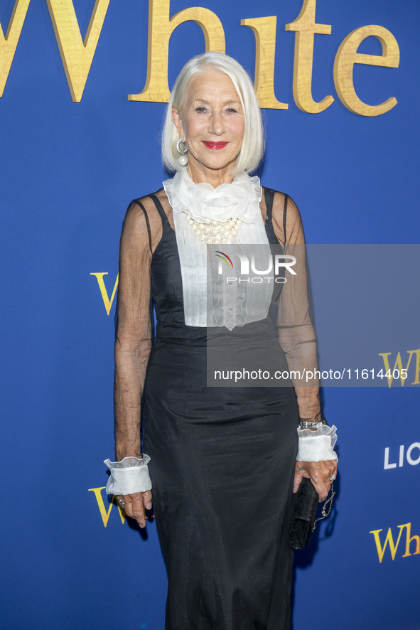 Helen Mirren attends the Lionsgate's ''White Bird'' New York screening at DGA Theater in New York, USA, on September 26, 2024. 