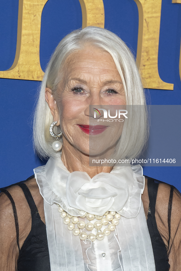 Helen Mirren attends the Lionsgate's ''White Bird'' New York screening at DGA Theater in New York, USA, on September 26, 2024. 