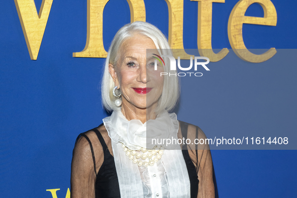 Helen Mirren attends the Lionsgate's ''White Bird'' New York screening at DGA Theater in New York, USA, on September 26, 2024. 