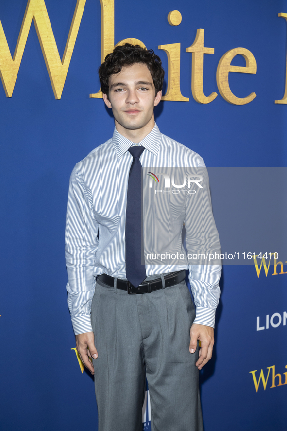 Bryce Gheisar attends the Lionsgate's ''White Bird'' New York screening at DGA Theater in New York, USA, on September 26, 2024. 