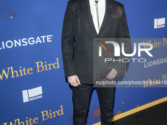 Cameron Moir attends the Lionsgate's ''White Bird'' New York screening at DGA Theater in New York, USA, on September 26, 2024. (