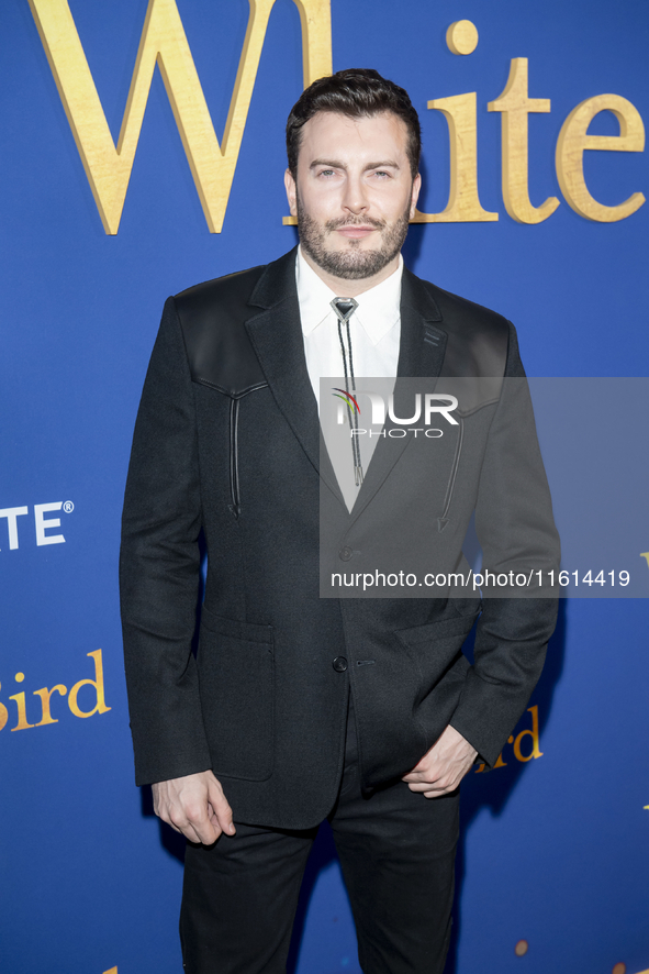 Cameron Moir attends the Lionsgate's ''White Bird'' New York screening at DGA Theater in New York, USA, on September 26, 2024. 