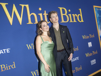 Ariella Glaser and Orlando Schwerdt attend the Lionsgate's ''White Bird'' New York screening at DGA Theater in New York, USA, on September 2...