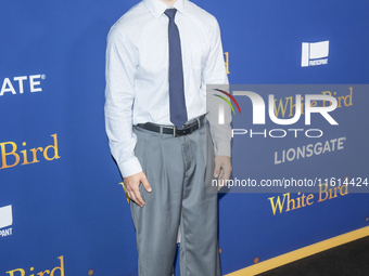 Bryce Gheisar attends the Lionsgate's ''White Bird'' New York screening at DGA Theater in New York, USA, on September 26, 2024. (