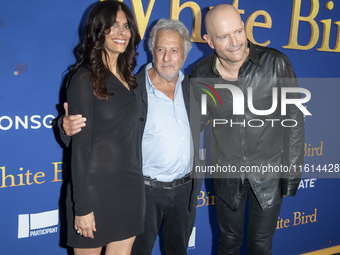 Renee Wolfe, Dustin Hoffman, and Marc Forster attend the Lionsgate's ''White Bird'' New York screening at DGA Theater in New York, USA, on S...