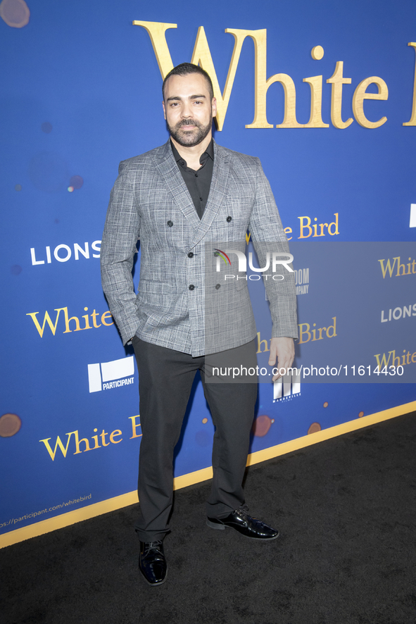 Bruno Rangel attends the Lionsgate's ''White Bird'' New York screening at DGA Theater in New York, USA, on September 26, 2024. 