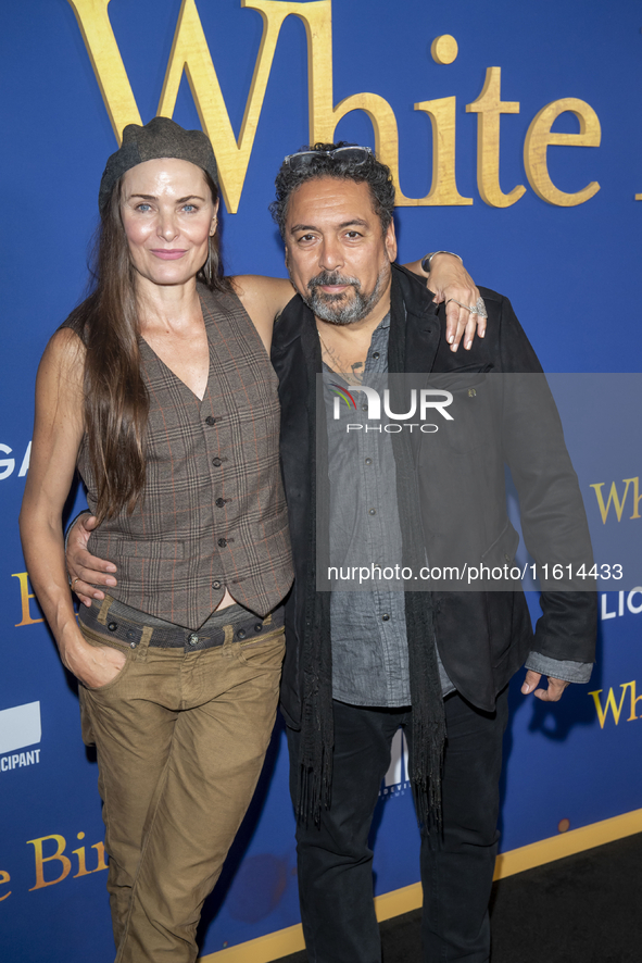 Tara Westwood and Felix Solis attend Lionsgate's ''White Bird'' New York screening at DGA Theater in New York, USA, on September 26, 2024. 