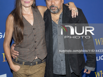 Tara Westwood and Felix Solis attend Lionsgate's ''White Bird'' New York screening at DGA Theater in New York, USA, on September 26, 2024. (