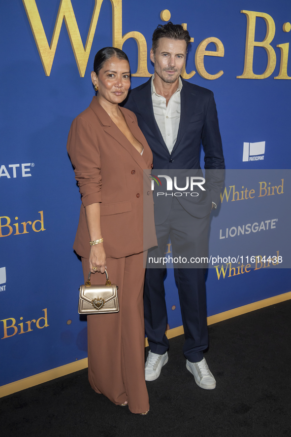 Keytt Lundqvist and Alex Lundqvist attend the Lionsgate's ''White Bird'' New York screening at DGA Theater in New York, USA, on September 26...