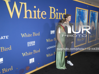 Ariella Glaser and Orlando Schwerdt attend the Lionsgate's ''White Bird'' New York screening at DGA Theater in New York, USA, on September 2...