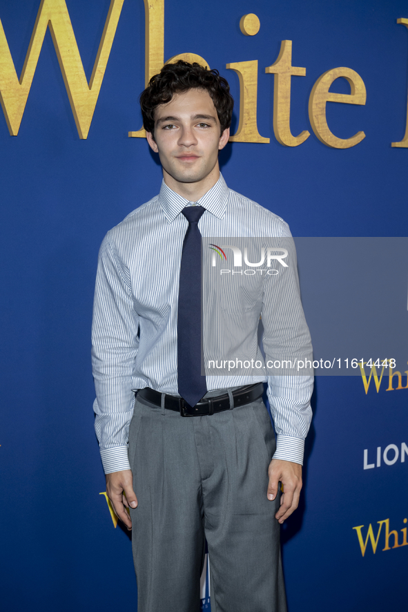 Bryce Gheisar attends the Lionsgate's ''White Bird'' New York screening at DGA Theater in New York, USA, on September 26, 2024. 