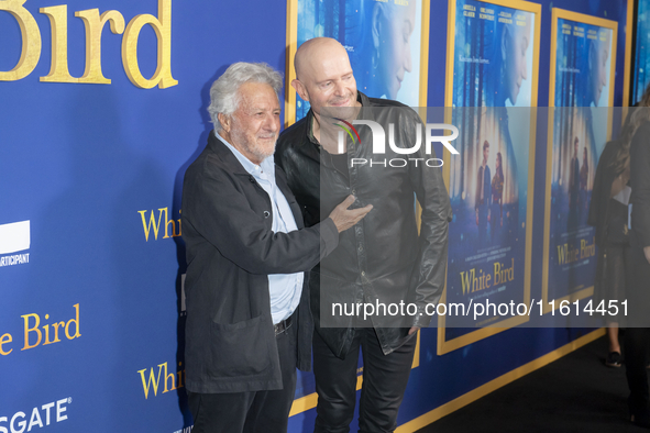 Dustin Hoffman and Marc Forster attend the Lionsgate's ''White Bird'' New York screening at DGA Theater in New York, USA, on September 26, 2...