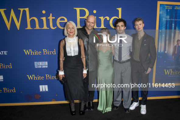 Lionsgate's ''White Bird'' New York Screening. September 26, 2024, New York, New York, USA: (L-R) Helen Mirren, Marc Forster, Ariella Glaser...