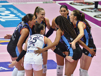 Reale Mutua Fenera Chieri '76 celebrates scoring during the International Trophy ''Una squadra per un sorriso'' match between Reale Mutua Fe...