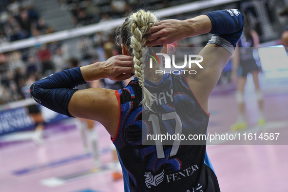 Anna Gray of Chieri '76 during the International Trophy ''Una squadra per un sorriso'' match between Reale Mutua Fenera Chieri '76 and Olymp...