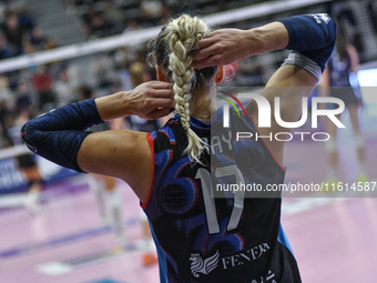 Anna Gray of Chieri '76 during the International Trophy ''Una squadra per un sorriso'' match between Reale Mutua Fenera Chieri '76 and Olymp...