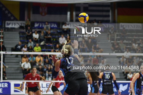 Anna Gray of Chieri '76 is in action during the International Trophy ''Una squadra per un sorriso'' match between Reale Mutua Fenera Chieri...