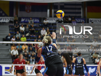 Anna Gray of Chieri '76 is in action during the International Trophy ''Una squadra per un sorriso'' match between Reale Mutua Fenera Chieri...