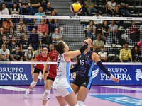 Ilaria Spirito of Chieri '76 is in action during the International Trophy ''Una squadra per un sorriso'' match between Reale Mutua Fenera Ch...