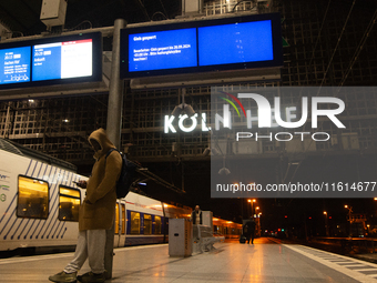 A general view of the last train is seen due to the construction work at Cologne Central Station, which closes to all transit traffic from F...