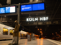 A general view of the last train is seen due to the construction work at Cologne Central Station, which closes to all transit traffic from F...