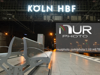 A general view of an empty platform is seen due to construction work at Cologne Central Station, which closes to all transit traffic from Fr...