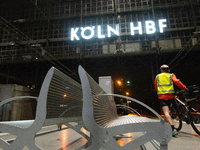 A general view of an empty platform is seen due to construction work at Cologne Central Station, which closes to all transit traffic from Fr...