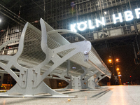 A general view of an empty platform is seen due to construction work at Cologne Central Station, which closes to all transit traffic from Fr...