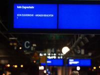 A general view of an empty platform is seen due to construction work at Cologne Central Station, which closes to all transit traffic from Fr...