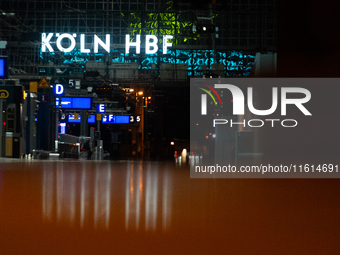 A general view of an empty platform is seen due to construction work at Cologne Central Station, which closes to all transit traffic from Fr...