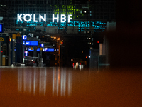 A general view of an empty platform is seen due to construction work at Cologne Central Station, which closes to all transit traffic from Fr...