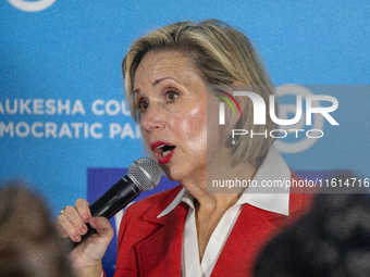 First Lady of Minnesota Gwen Walz during a campaign event in Waukesha, Wisconsin , United States, on September 26, 2024. (