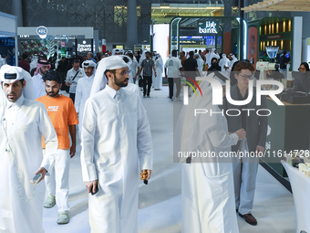 People visit the 2024 Doha International Coffee Exhibition at Doha Exhibition and Convention Center in Doha, Qatar, on September 27, 2024. (