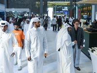 People visit the 2024 Doha International Coffee Exhibition at Doha Exhibition and Convention Center in Doha, Qatar, on September 27, 2024. (