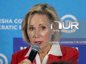 First Lady of Minnesota Gwen Walz during a campaign event in Waukesha, Wisconsin , United States, on September 26, 2024. (