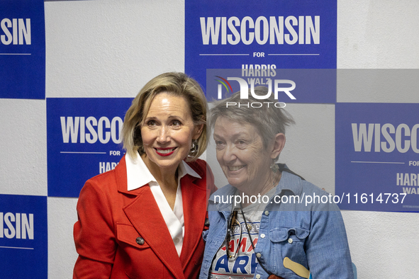 First Lady of Minnesota Gwen Walz during a campaign event in Waukesha, Wisconsin , United States, on September 26, 2024. 