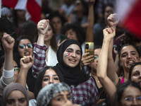 A general strike takes place in Barcelona, Spain, on September 27, 2024, in solidarity with Palestine and Lebanon. (