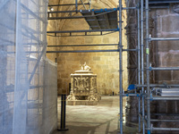 A general view of restorations near the tomb of Luis de Camas in Lisbon, Portugal, on September 27, 2024. Data from the BdP indicate that re...