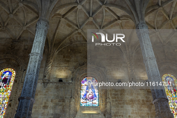 A general view inside the Monasterio dos Jeronimos Church in Lisbon, Portugal, on September 27, 2024. Data from the BdP indicate that revenu...