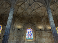 A general view inside the Monasterio dos Jeronimos Church in Lisbon, Portugal, on September 27, 2024. Data from the BdP indicate that revenu...