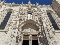 A detailed view of the Monasterio dos Jeronimos in Lisbon, Portugal, on September 27, 2024. Data from the BdP indicate that revenue from tou...