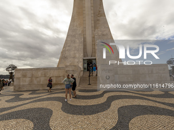 A general view of people at the Monumento dos Descobridores in Lisbon, Portugal, on September 27, 2024. Data from the BdP indicate that reve...