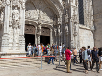 A general view of people at the Monasterio dos Jeronimos in Lisbon, Portugal, on September 27, 2024. Data from the BdP indicate that revenue...